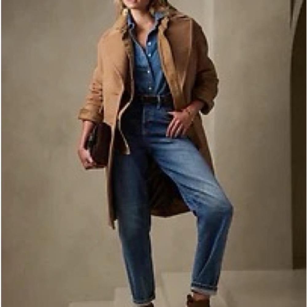 NWT- High waisted cropped barrel jeans Banana Republic 31S